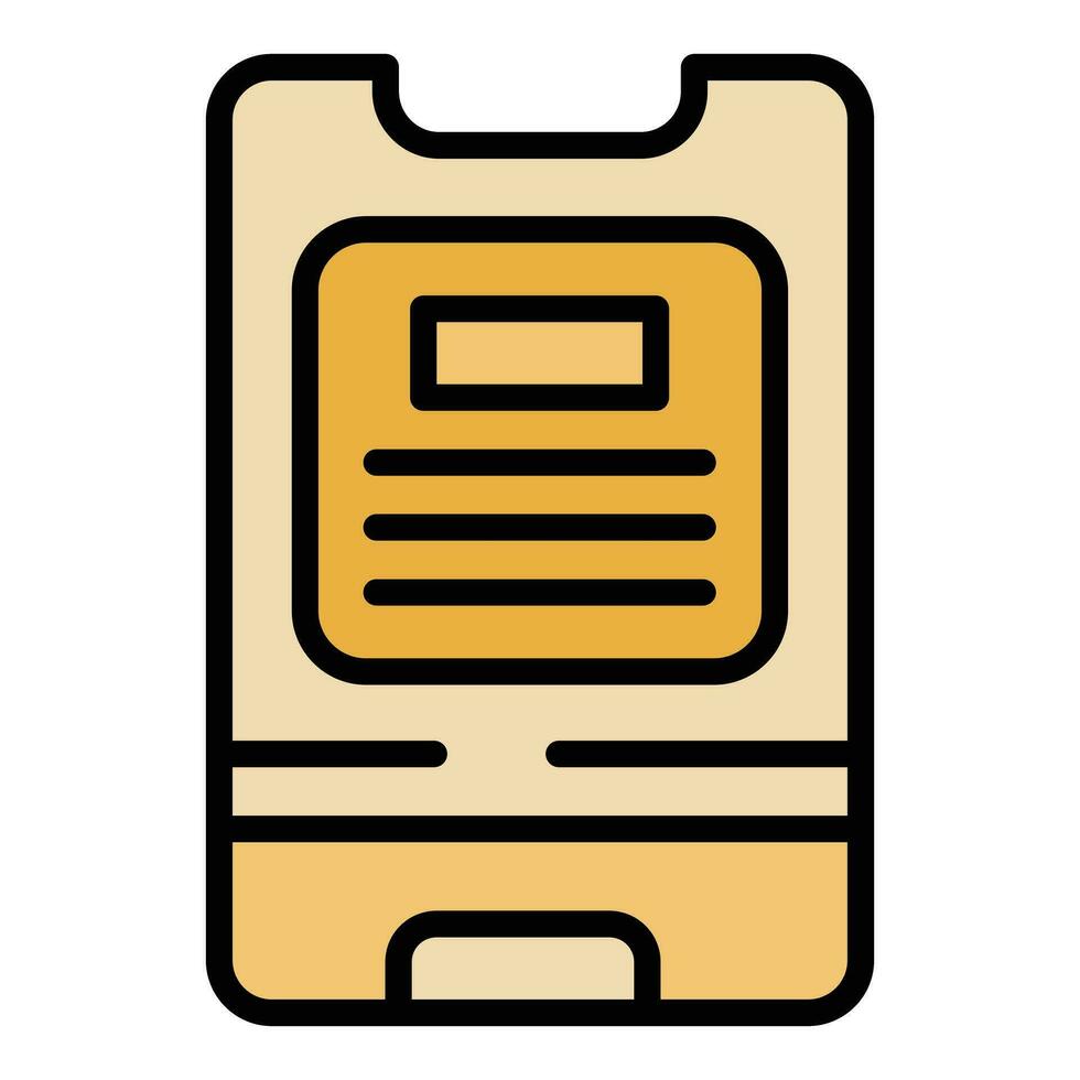 Online ticket icon vector flat