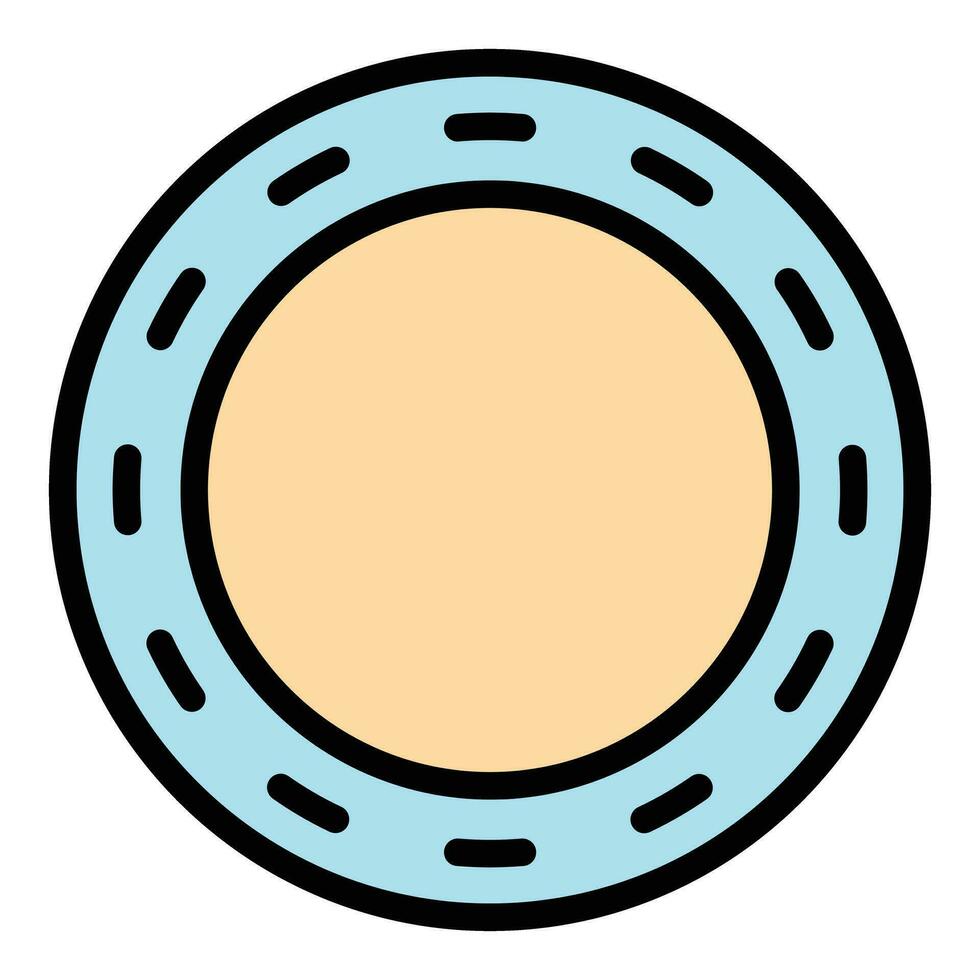 Circle racetrack icon vector flat