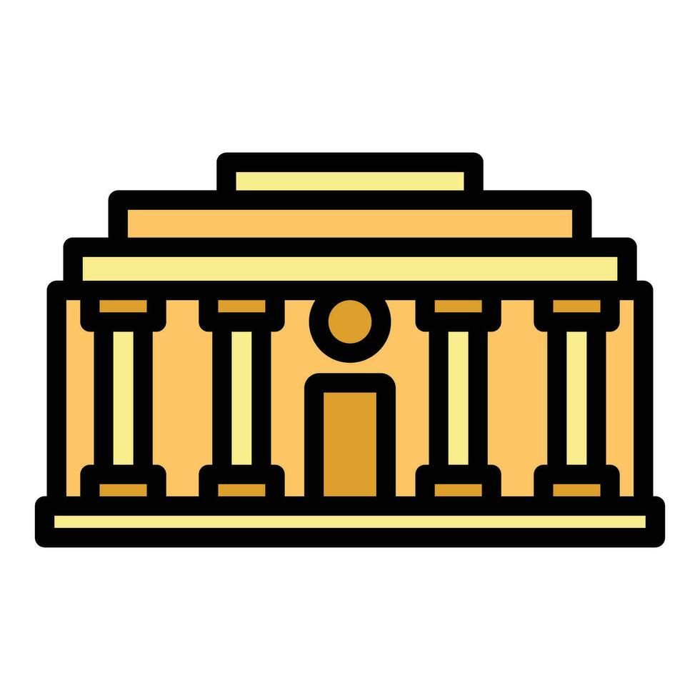 Colosseum house icon vector flat