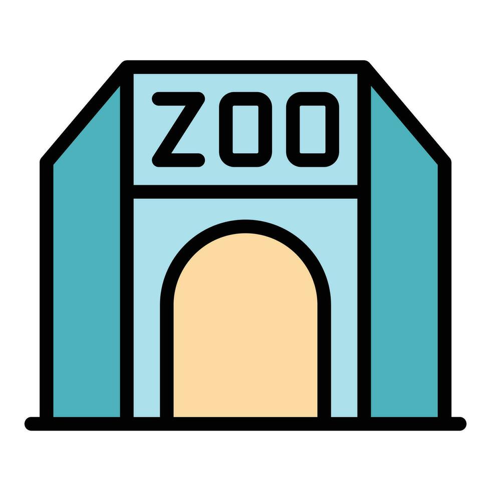 Zoo arch icon vector flat