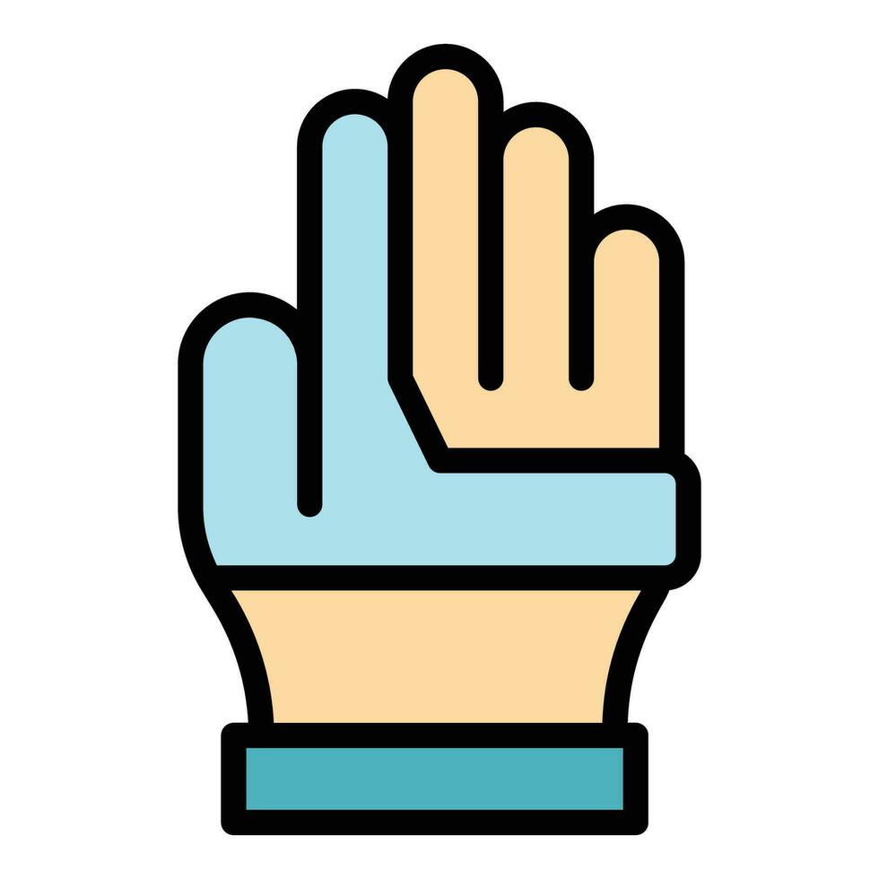 Ski gloves icon vector flat