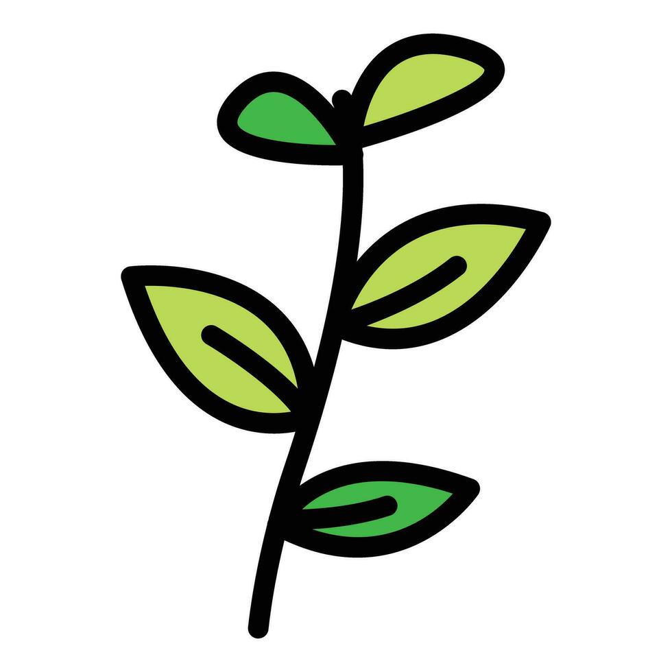 Mint mix icon vector flat