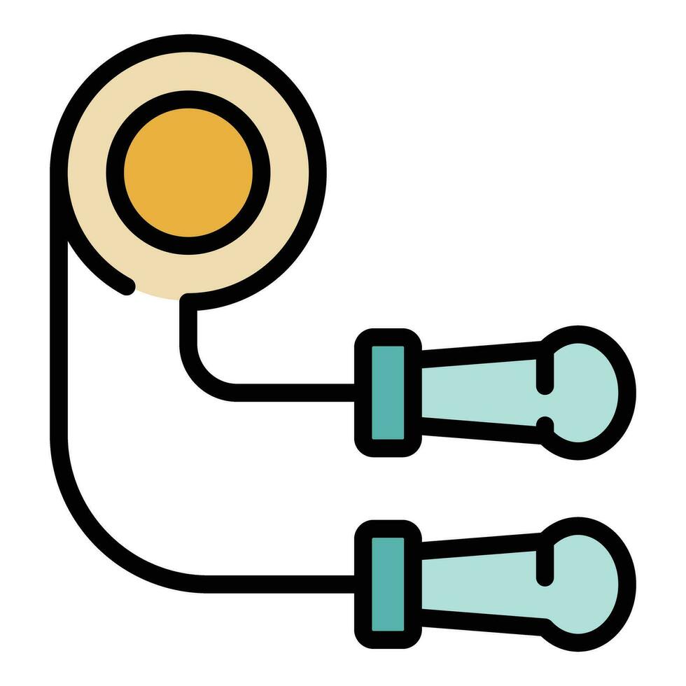 New jump rope icon vector flat