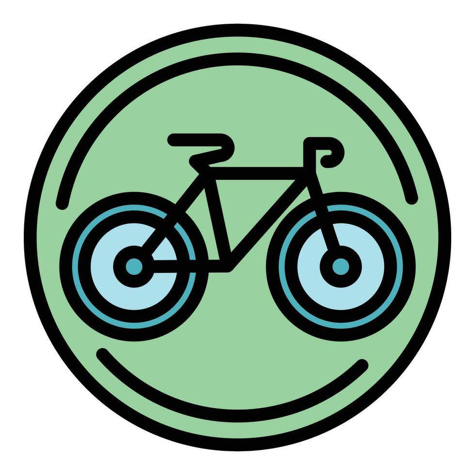 Bicycle parking road sign icon vector flat