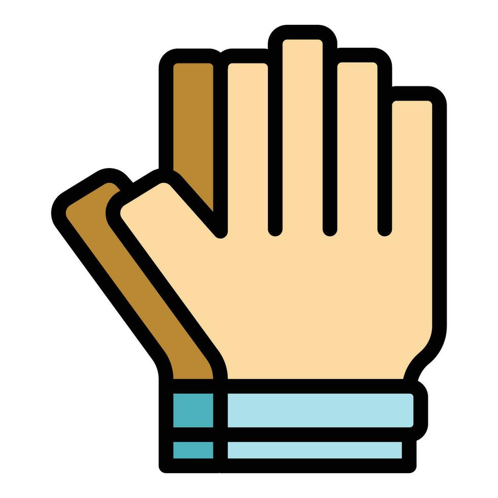 Ski gloves icon vector flat