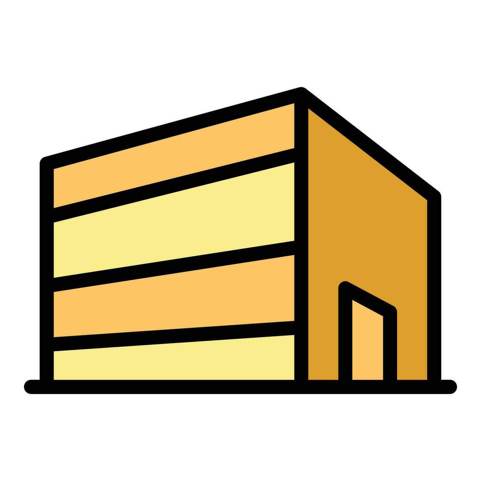 New mall building icon vector flat