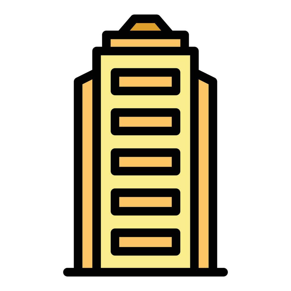 Finance building icon vector flat