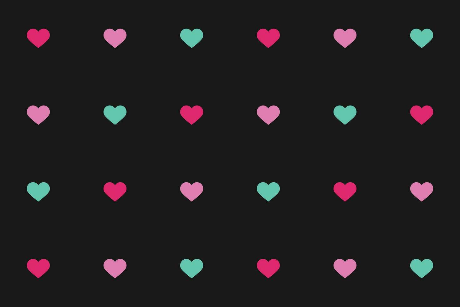 Vector pattern background with colored hearts for industrial uses