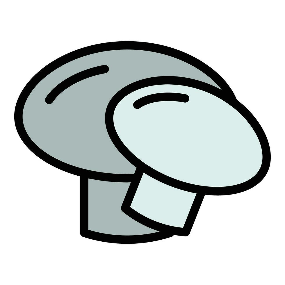 Oyster mushroom icon vector flat