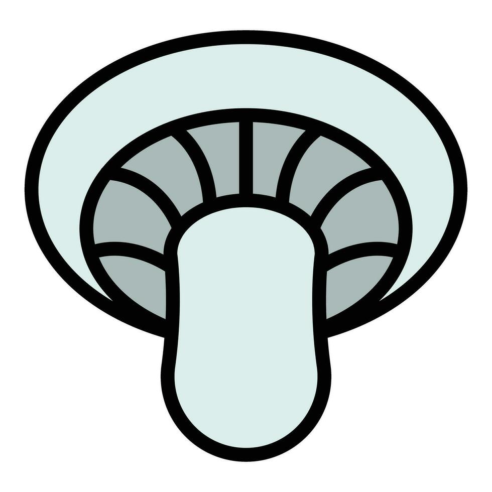 Autumn mushroom icon vector flat