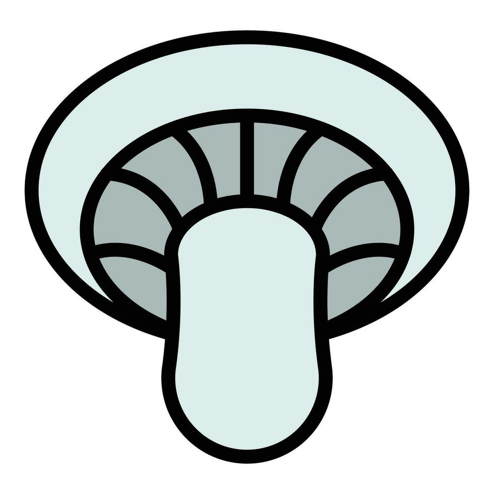 Autumn mushroom icon vector flat