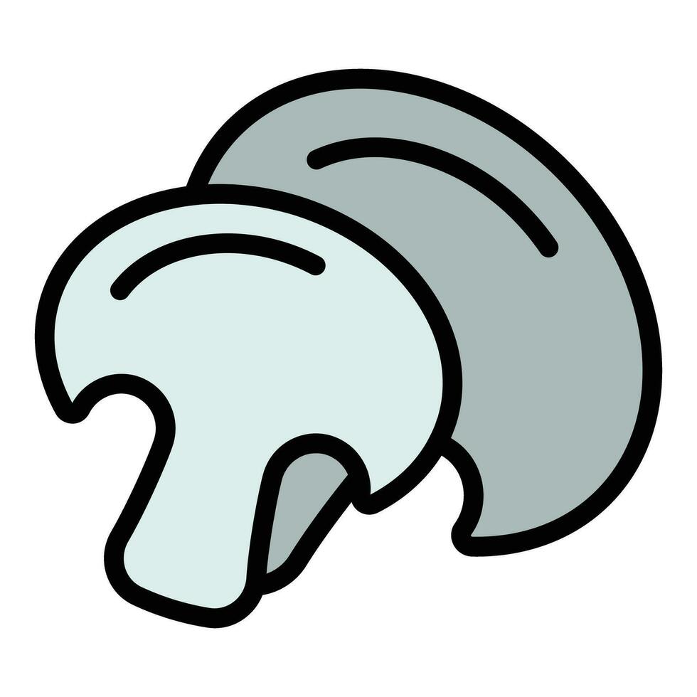 Vegetable mushroom icon vector flat