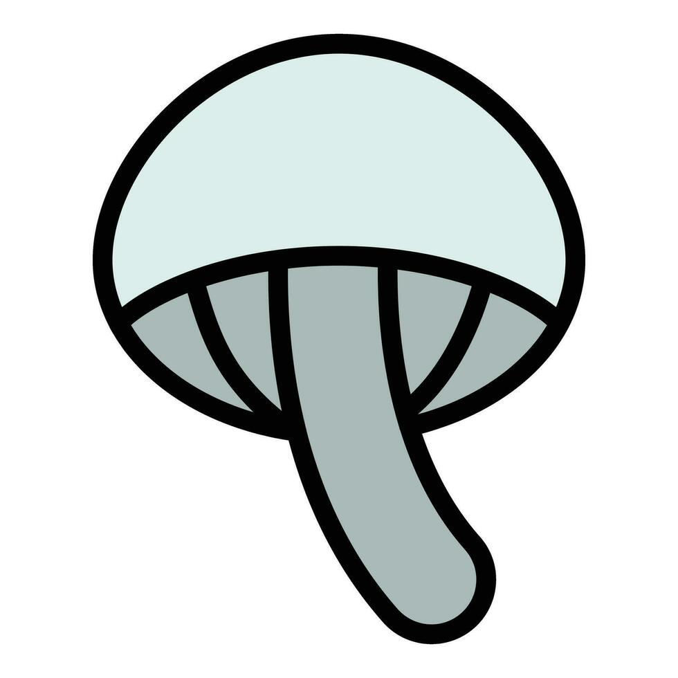 Natural mushroom icon vector flat