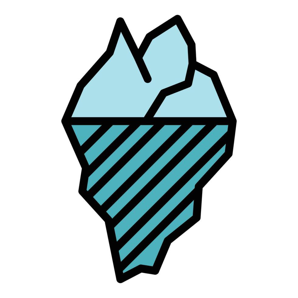 Glacier icon vector flat