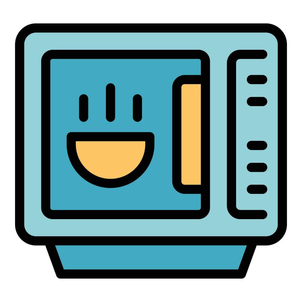 microondas icono vector plano