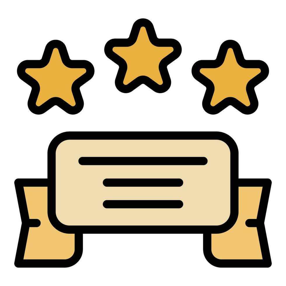 Star banner career icon vector flat
