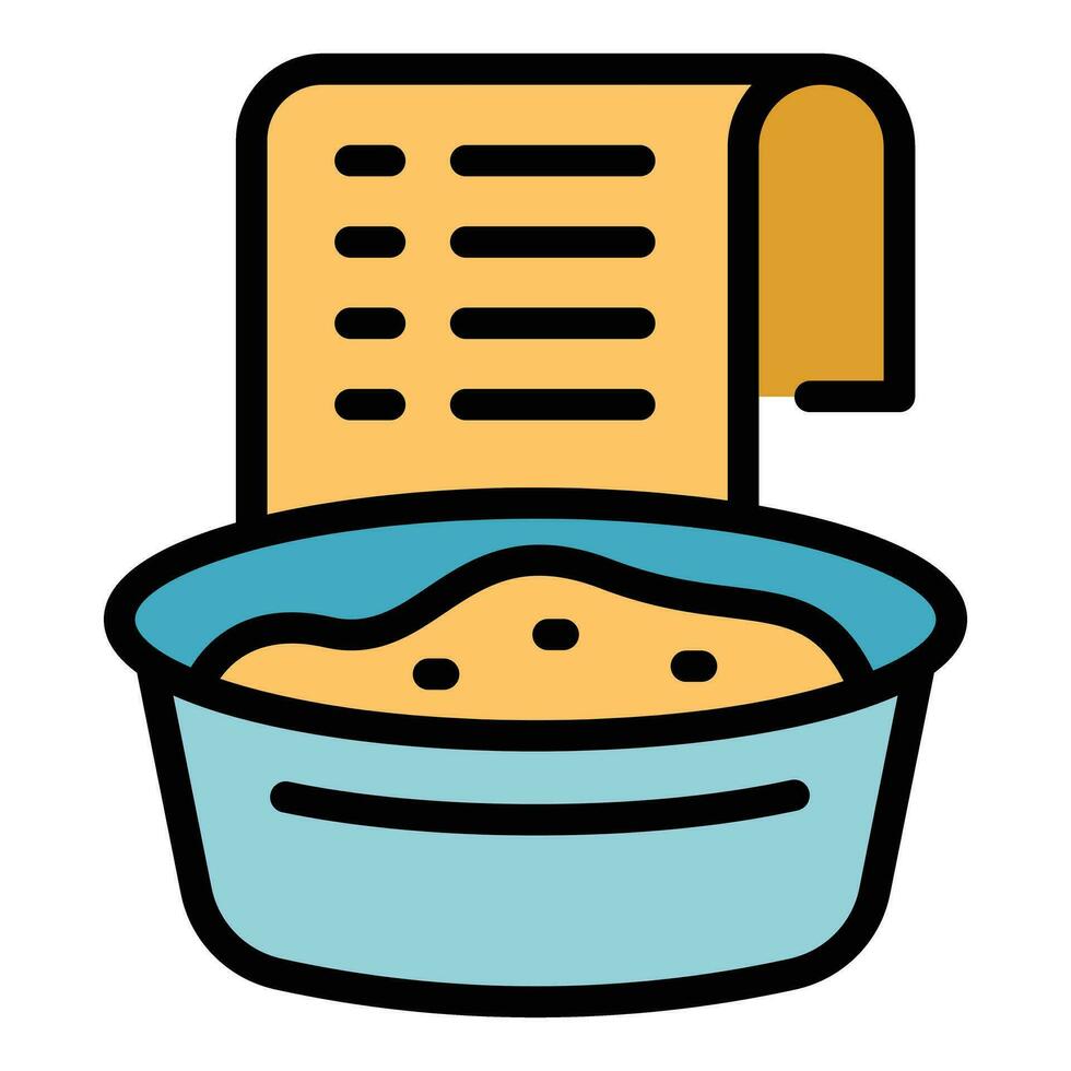 Flour menu icon vector flat