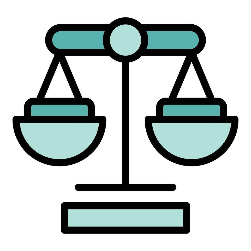 Courage balance icon vector flat