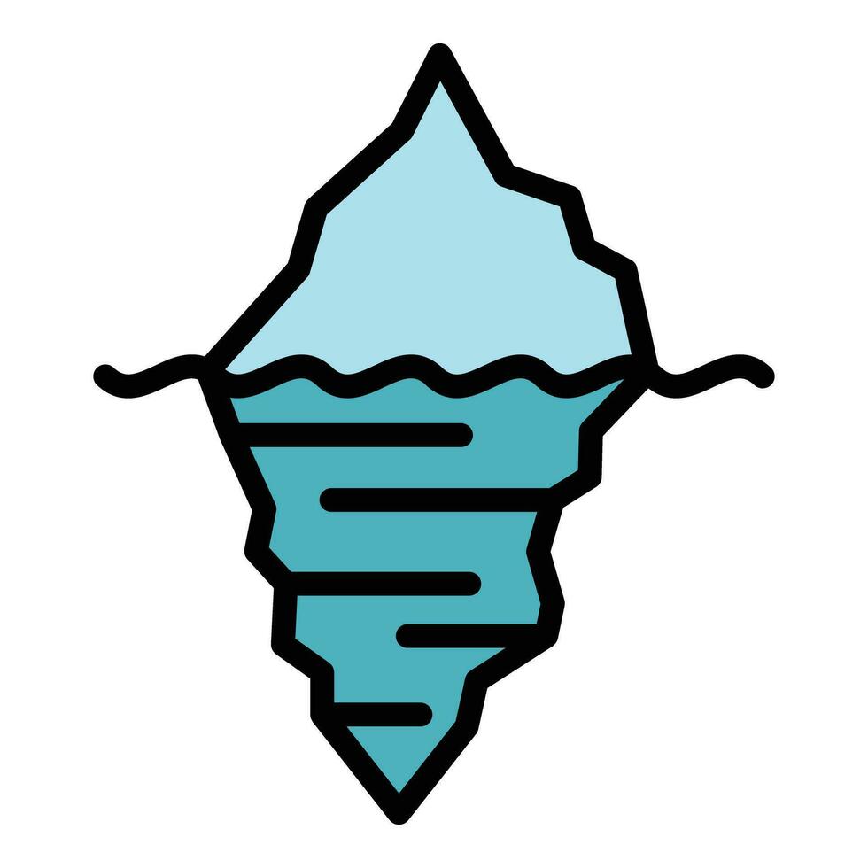 iceberg icono vector plano