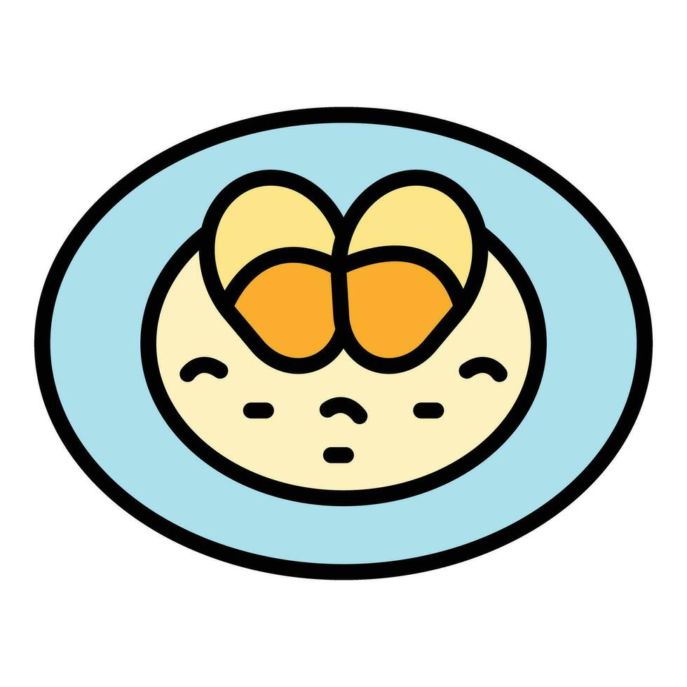 Tapas paella icon vector flat