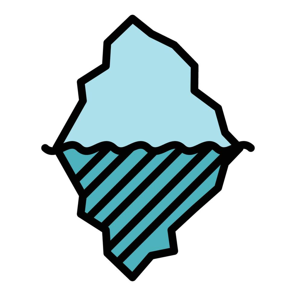 Antarctica glacier icon vector flat