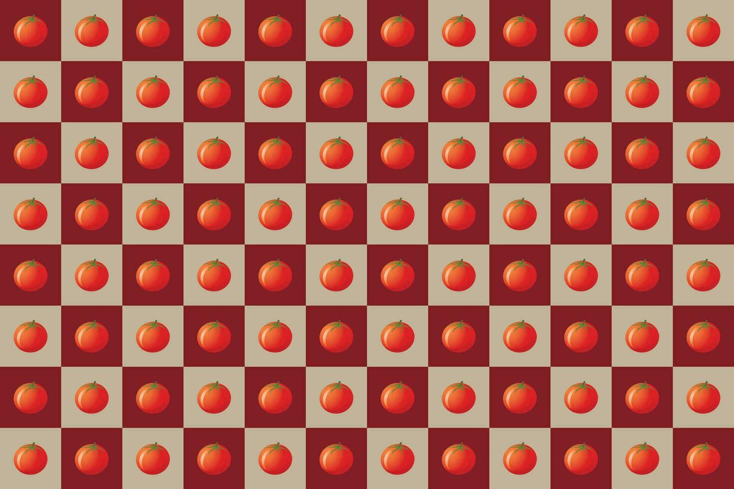 vector a cuadros Manteles con Tomates ilustración