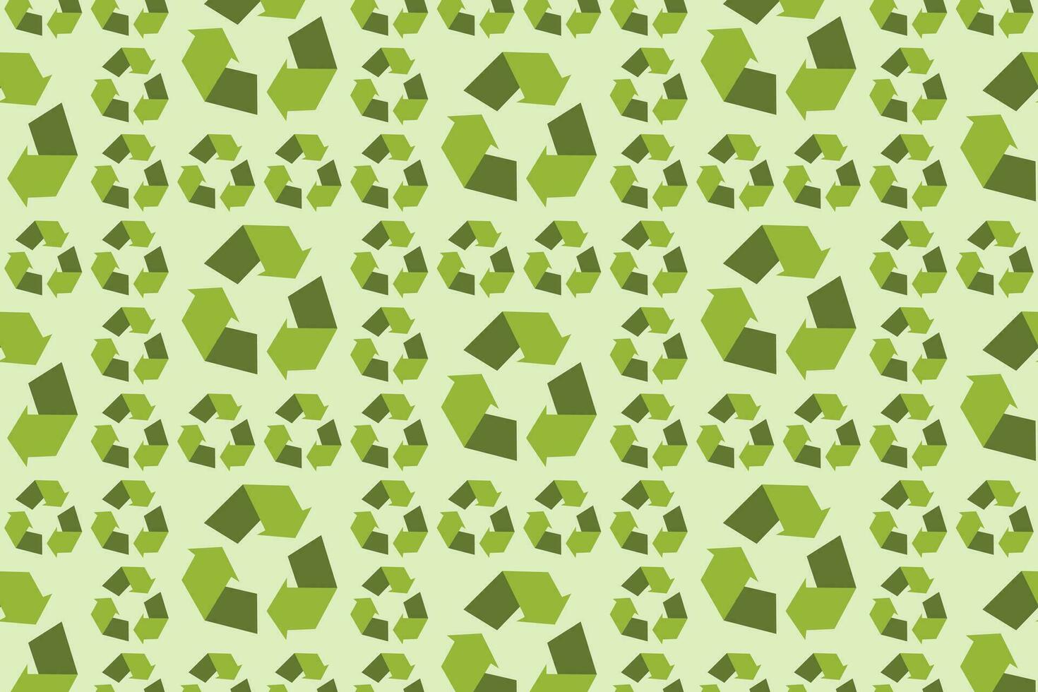 Vector illustration pattern with the symbol of recycling