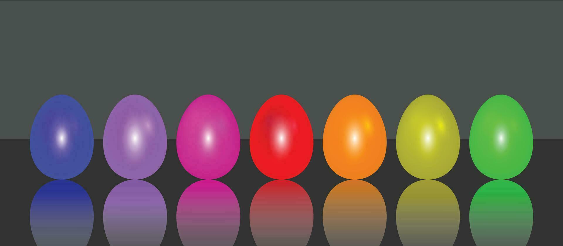 Colorful Easter chocolate eggs set vector