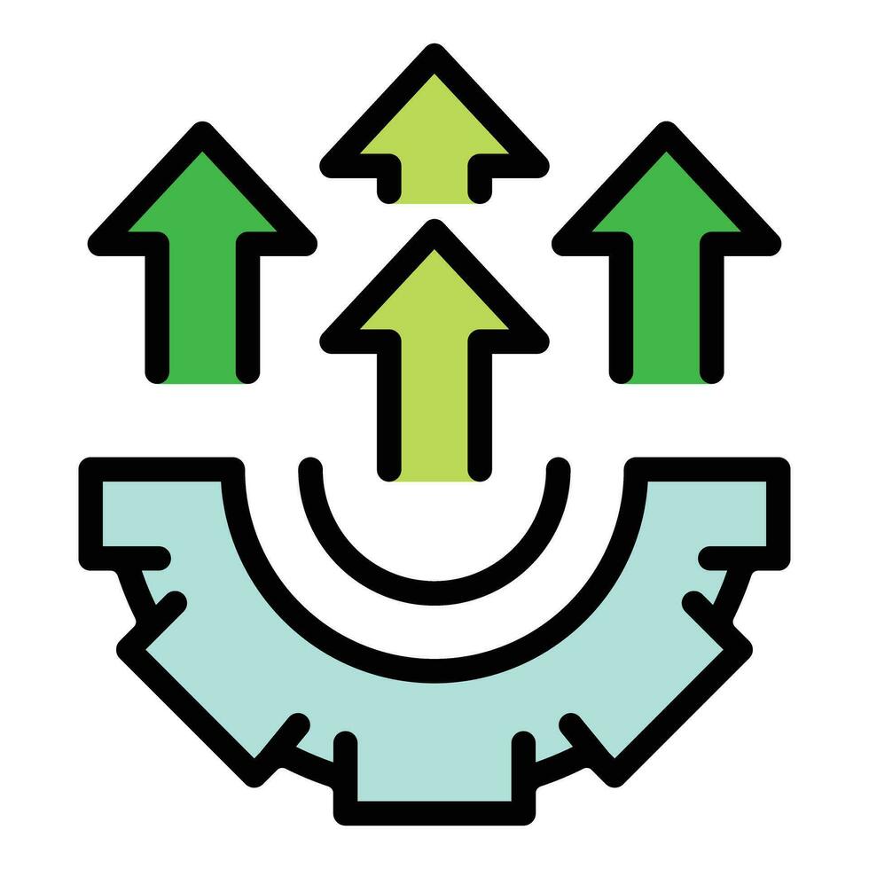 Gear update icon vector flat
