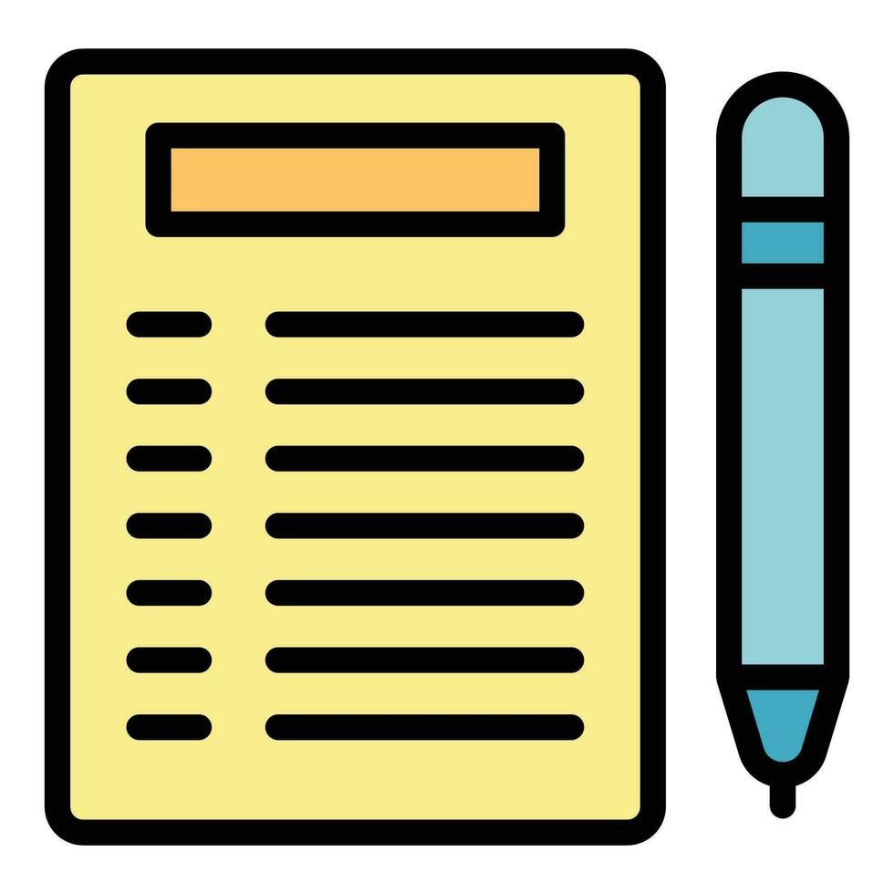 Notebook cost icon vector flat