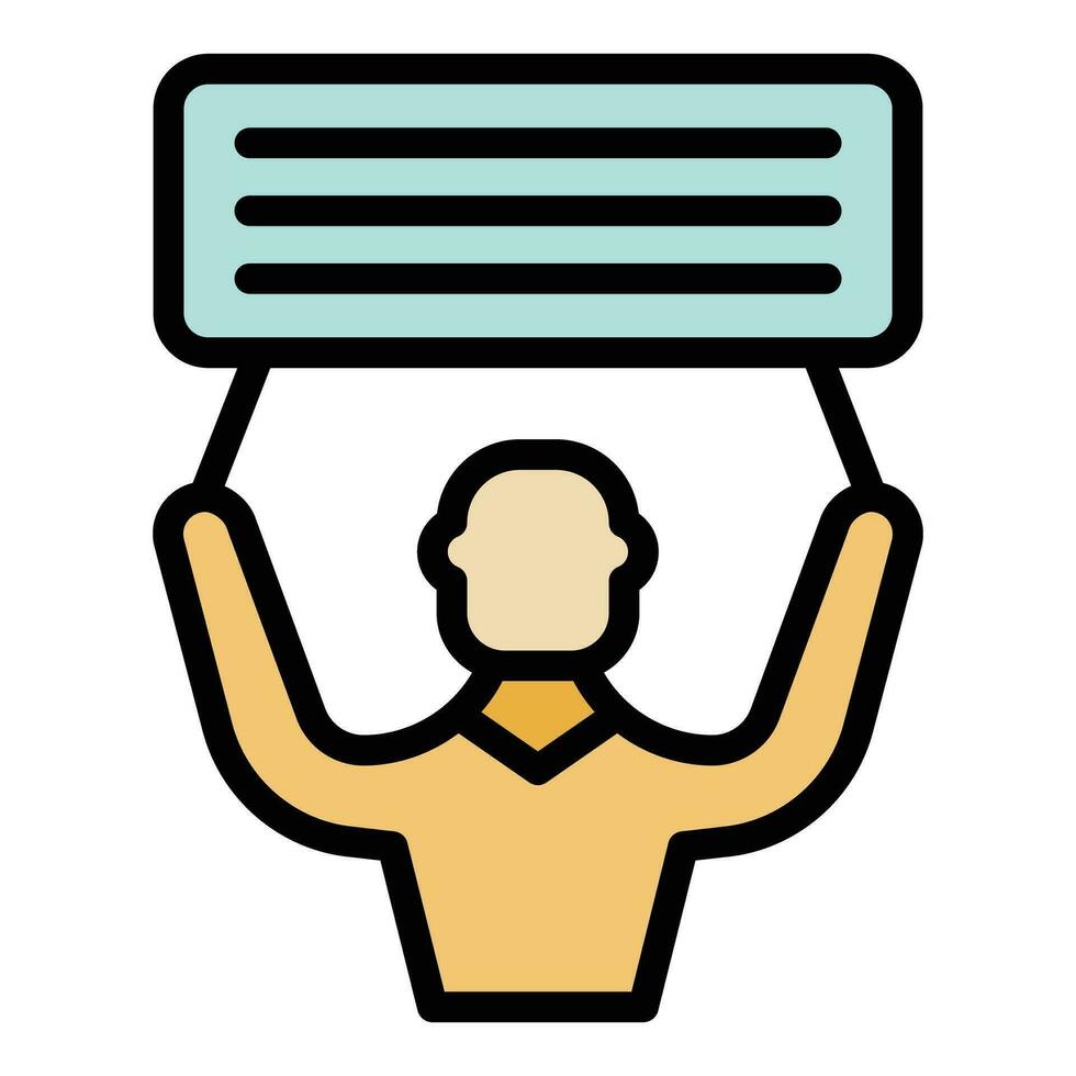 Man banner icon vector flat