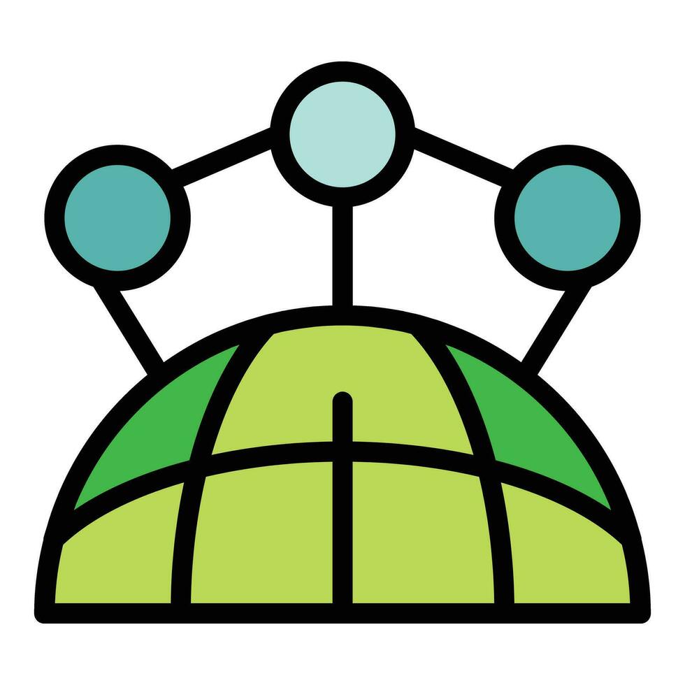 Global courage icon vector flat