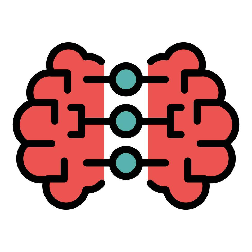 Brain courage icon vector flat