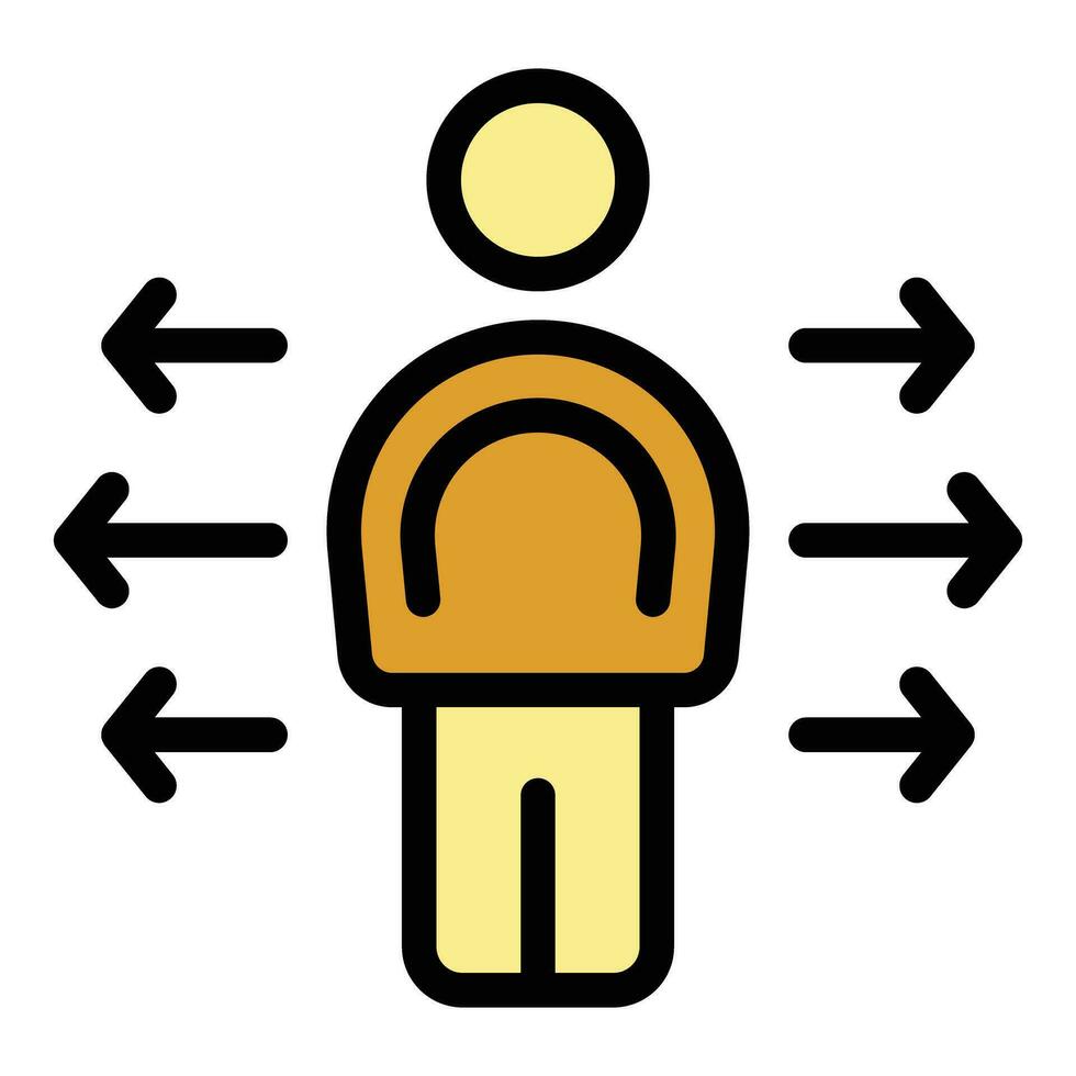 Move from comfort zone icon vector flat