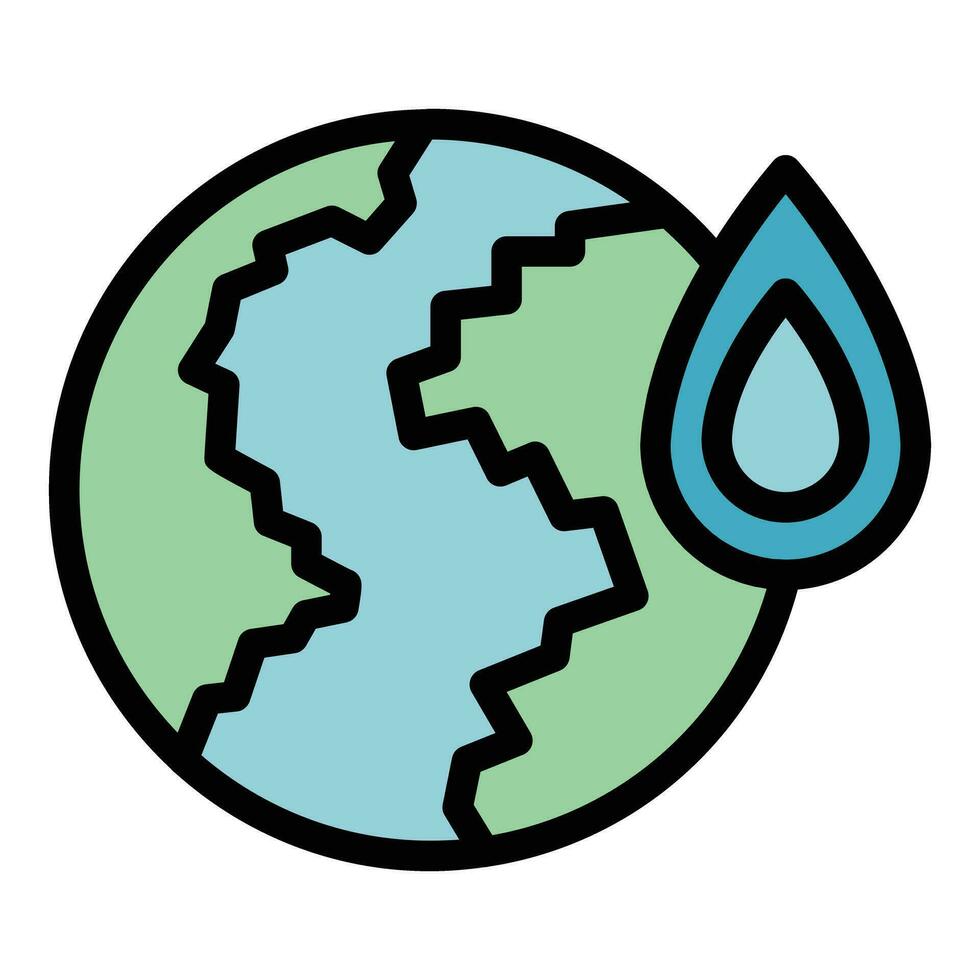 Save planet icon vector flat