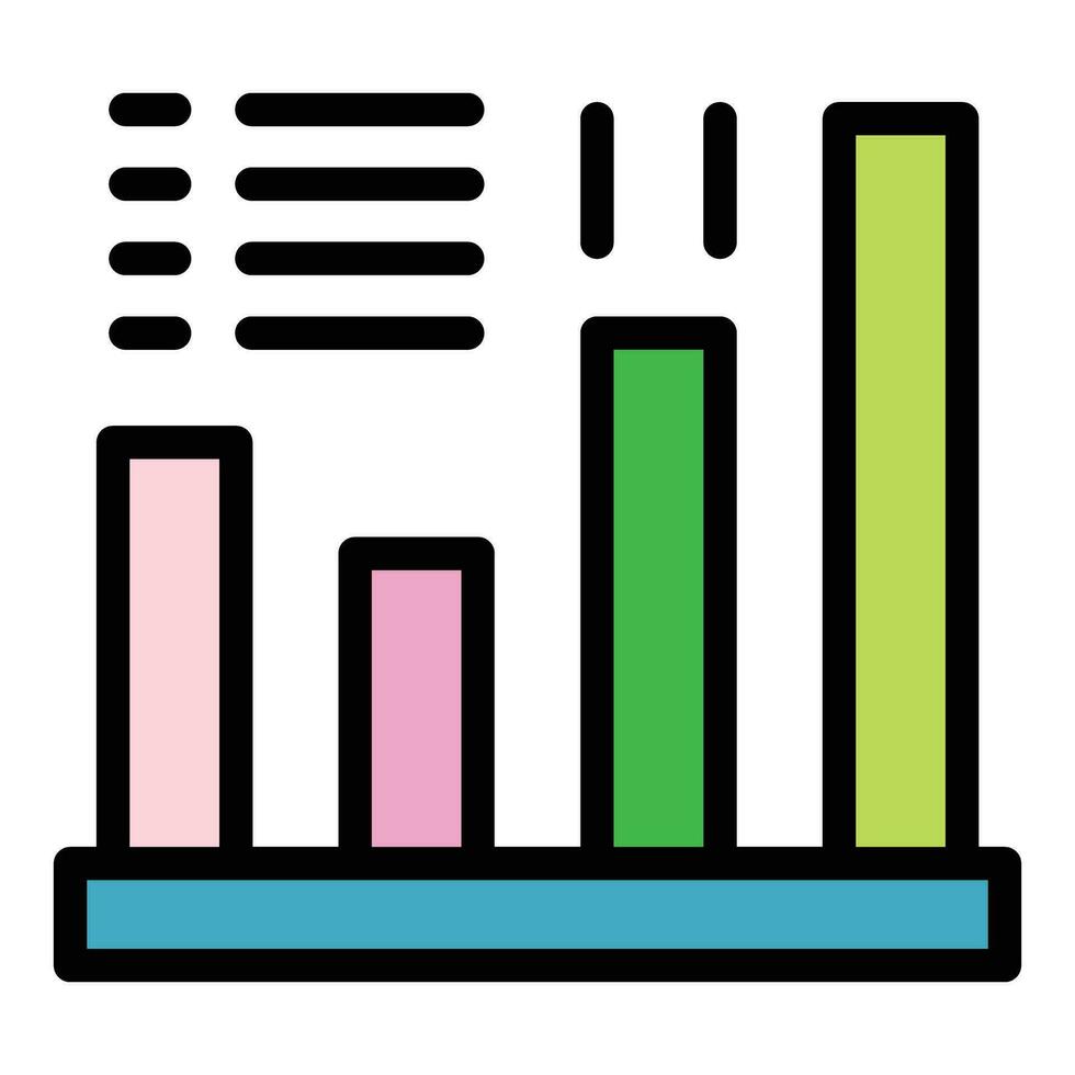 Business graph chart icon vector flat