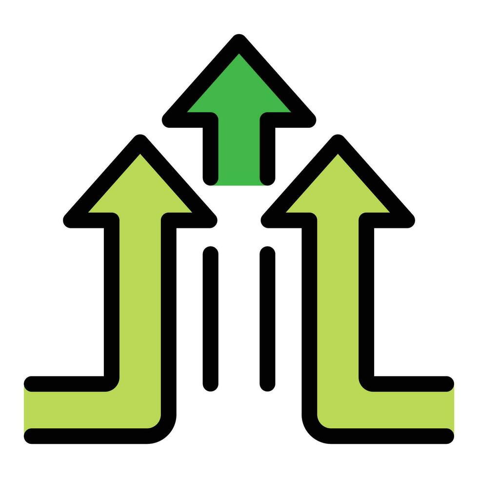 Arrow up icon vector flat