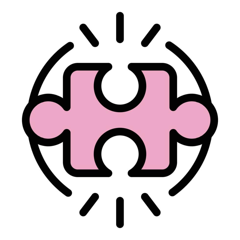 Puzzle comfort zone icon vector flat