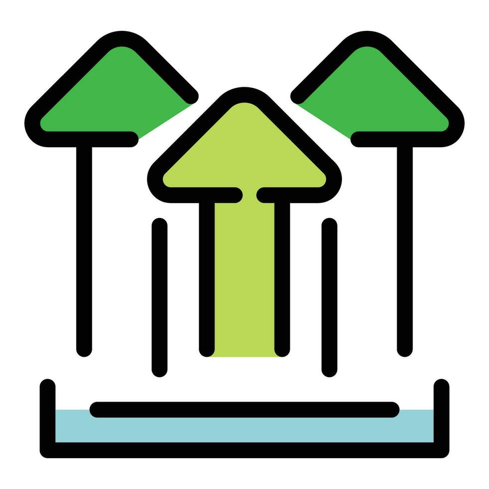 Up comfort zone icon vector flat