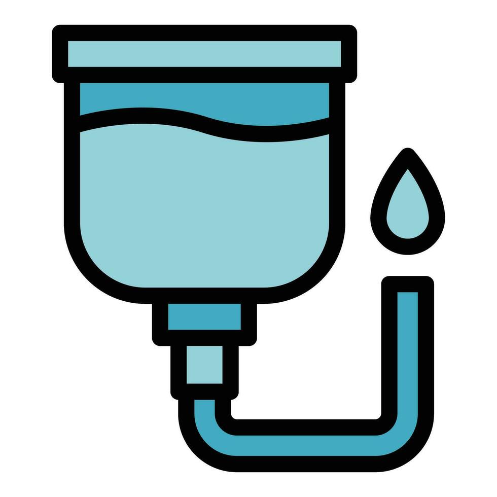 agua salvar energía icono vector plano