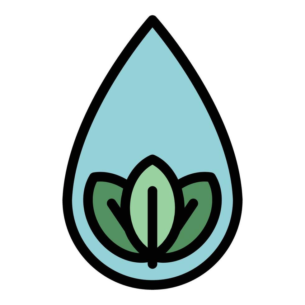 Environmentally friendly water drop icon vector flat