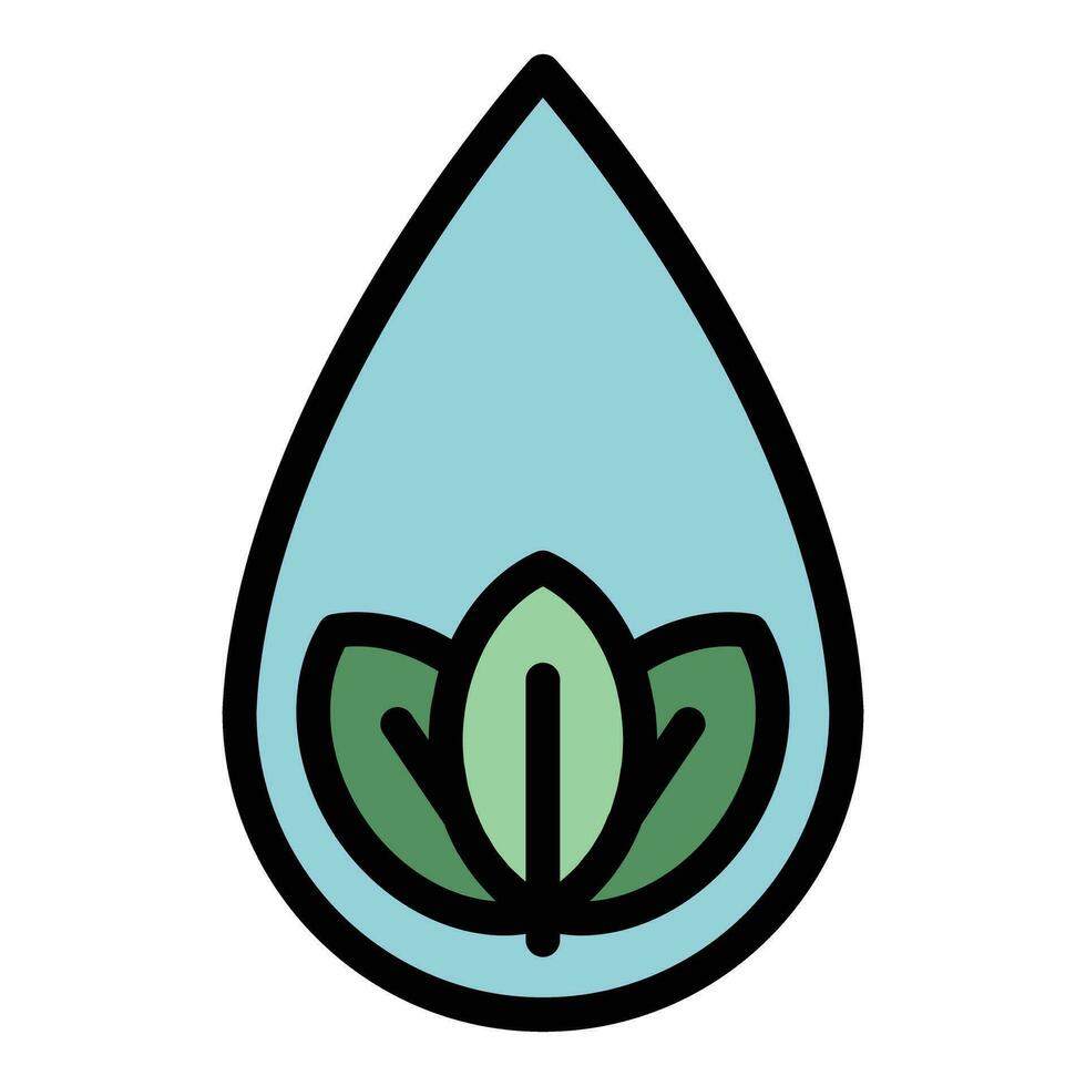 Environmentally friendly water drop icon vector flat