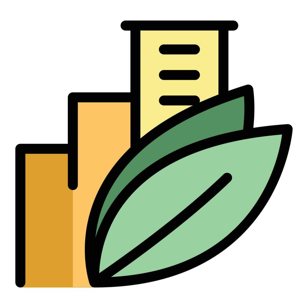 Environmentally friendly city icon vector flat