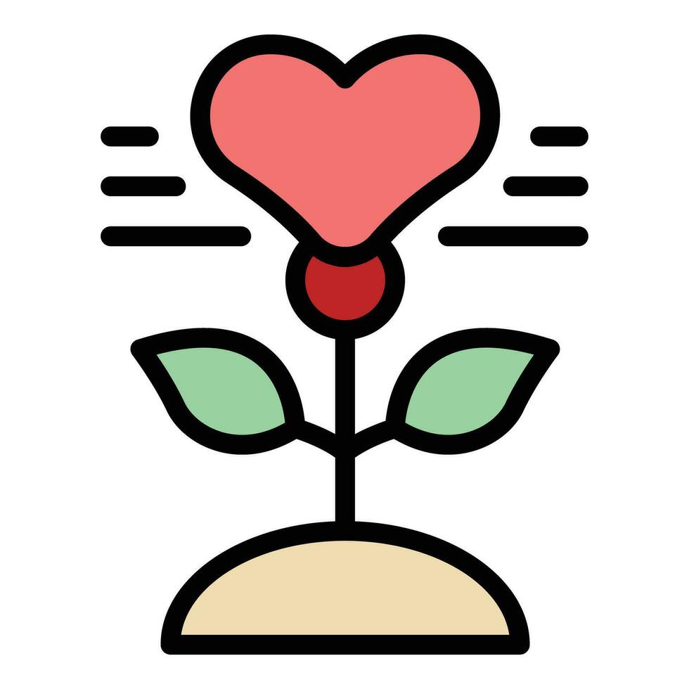 Charity plant icon vector flat