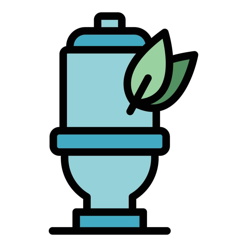 Eco tank icon vector flat