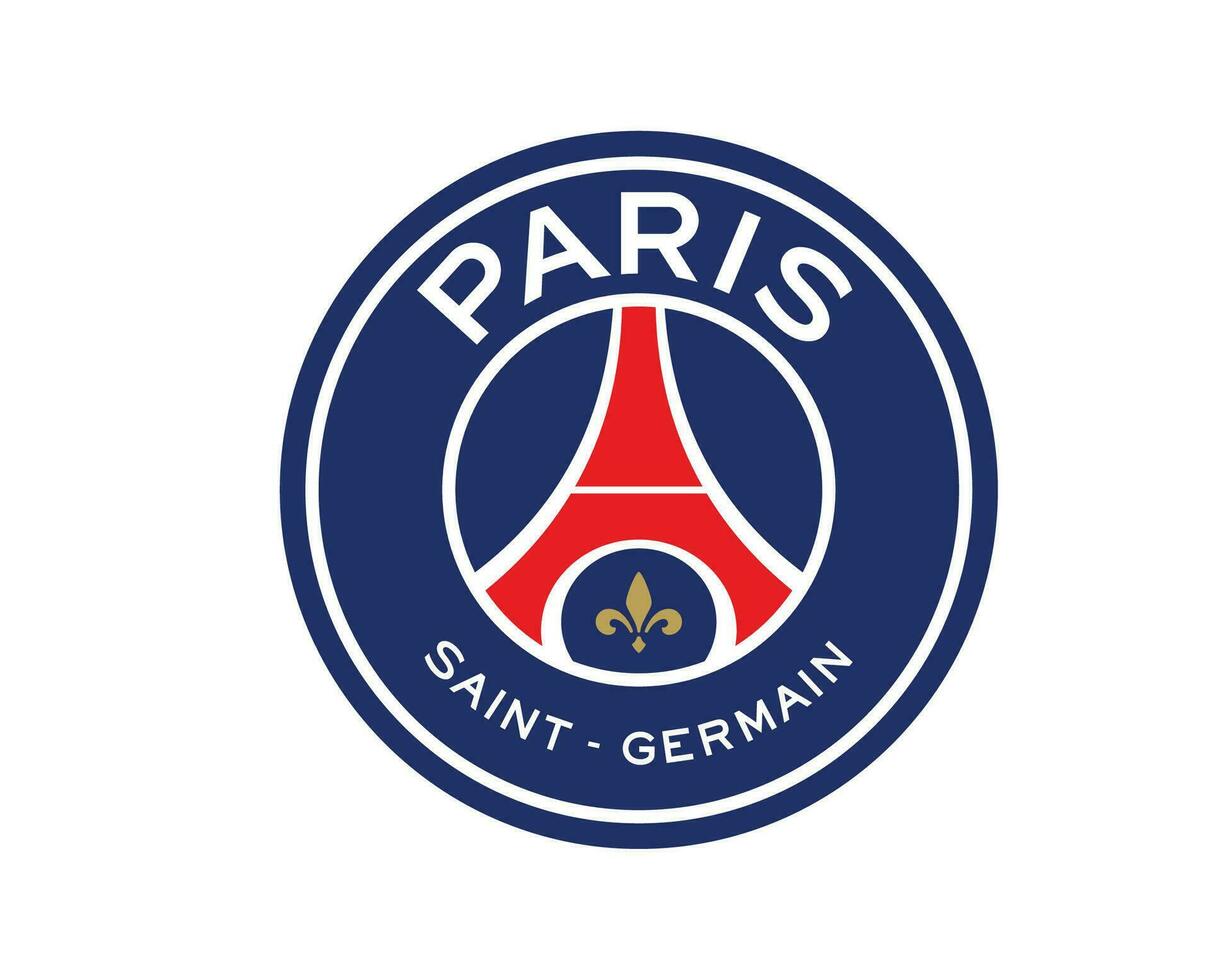 psg club símbolo logo liga 1 fútbol americano francés resumen diseño vector ilustración