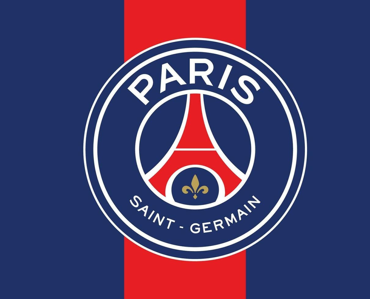 psg club logo símbolo liga 1 fútbol americano francés resumen diseño vector ilustración con azul y rojo antecedentes