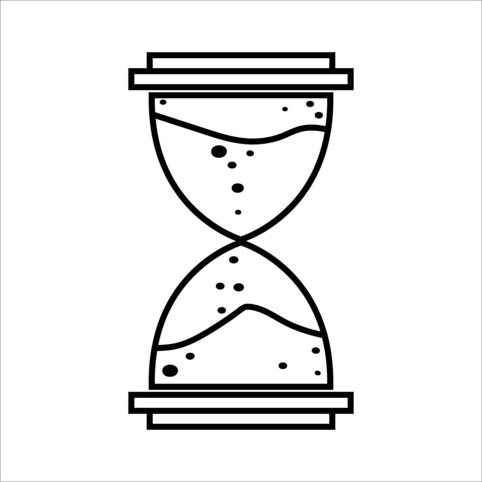 Hourglass linear icon. Mystic and esoteric simple icon vector