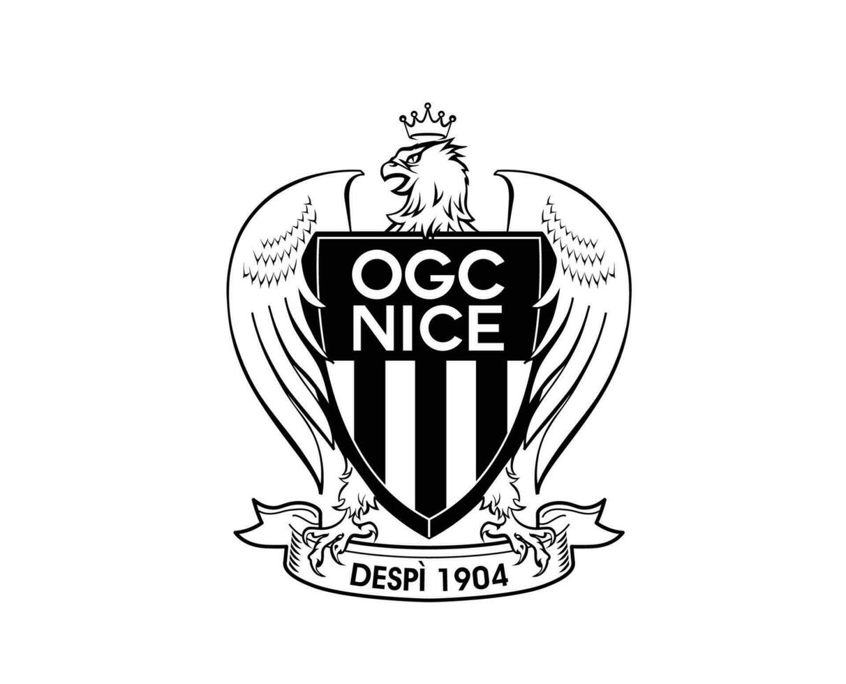 Nice Club Symbol Logo Black Ligue 1 Football French Abstract Design Vector Illustration