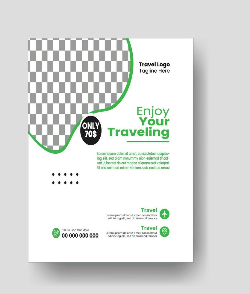 traveling flyer design vector